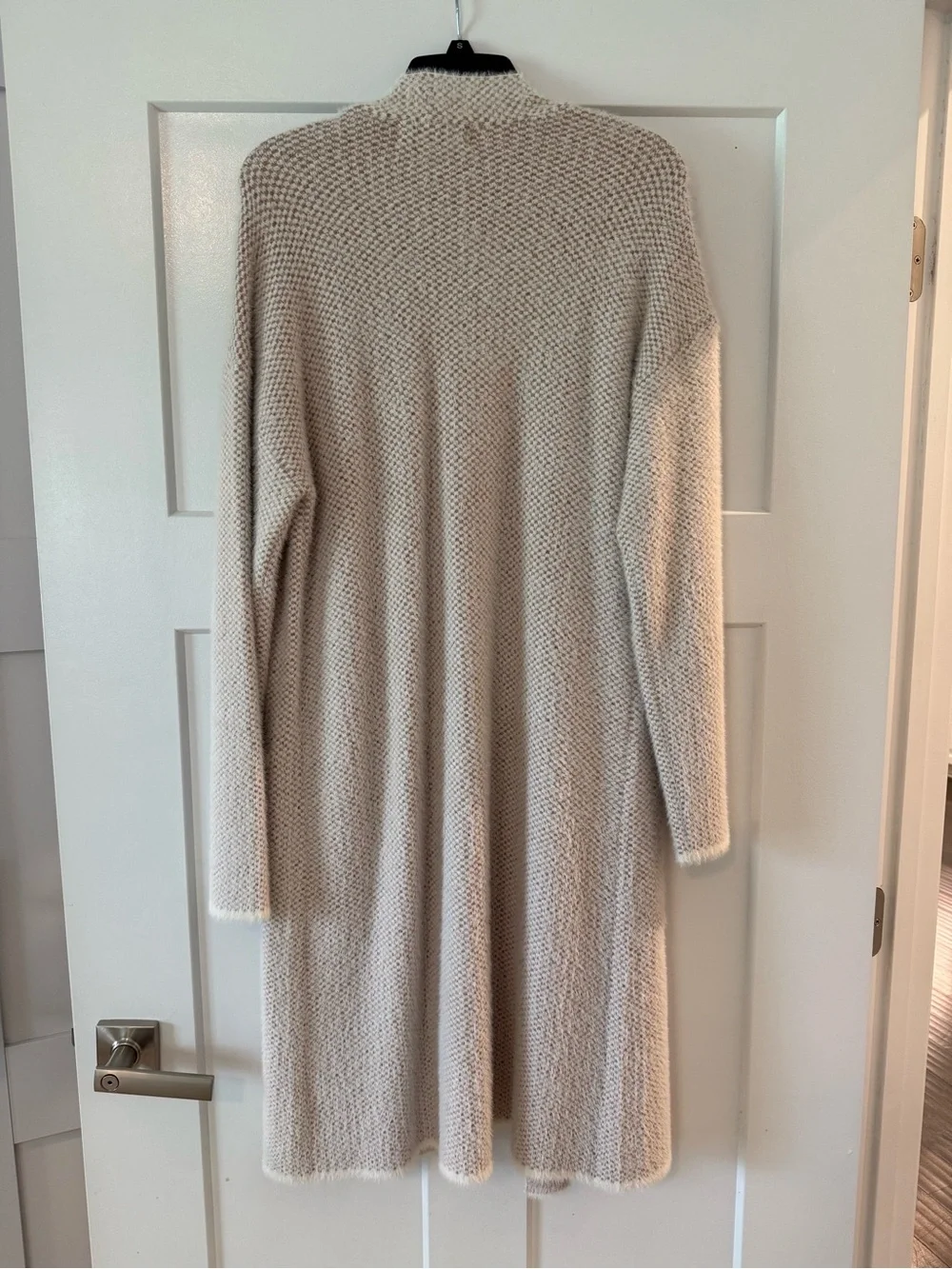 Cozy Open-Front Cream Knit Womens Cardigan Sweater